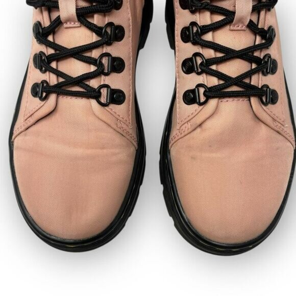 Dr. Martens Doc Combs Nylon Combat Boots Peach Pink Women’s Size US 7 - Picture 5 of 11